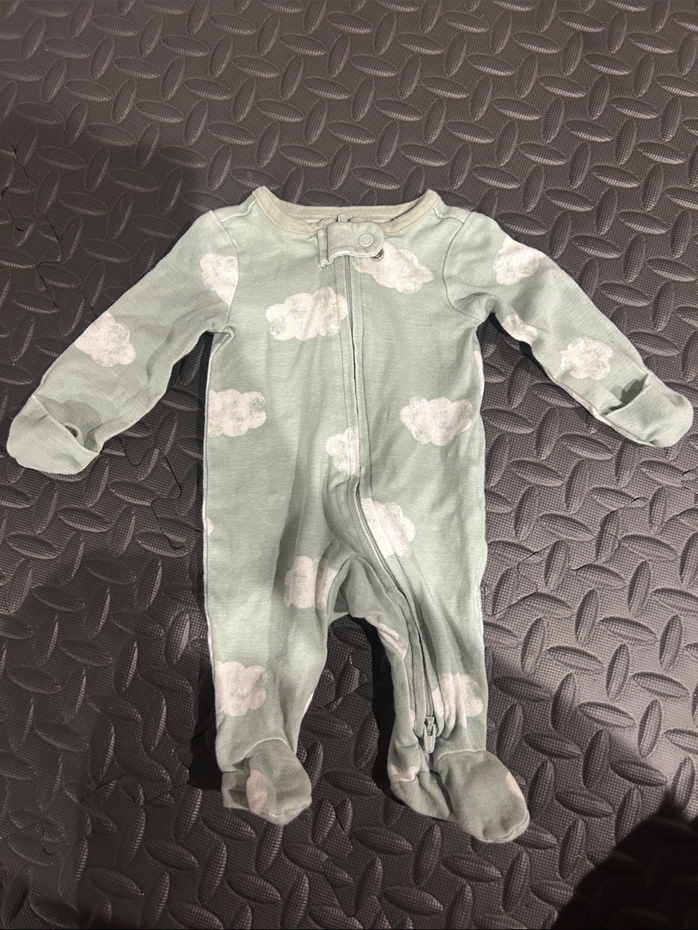 Carter's Mint Green Cloud Print Footed One-Piece